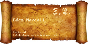Bécs Marcell névjegykártya