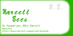 marcell becs business card