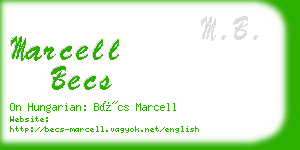 marcell becs business card